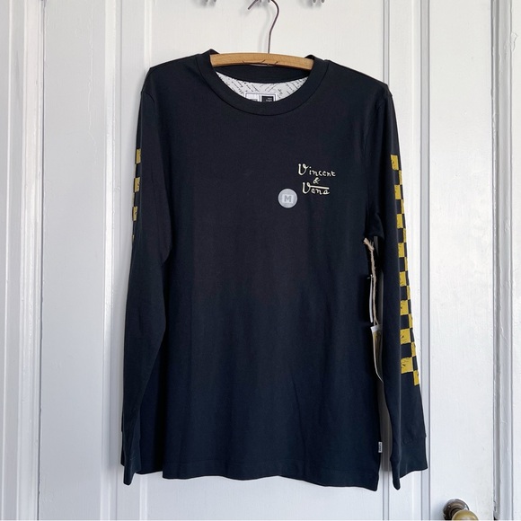 VANS x Van Gogh Museum • Skull Tee long sleeve shirt black yellow limited ed - Picture 2 of 16